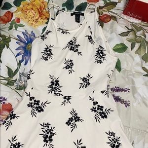 Black and white halter dress